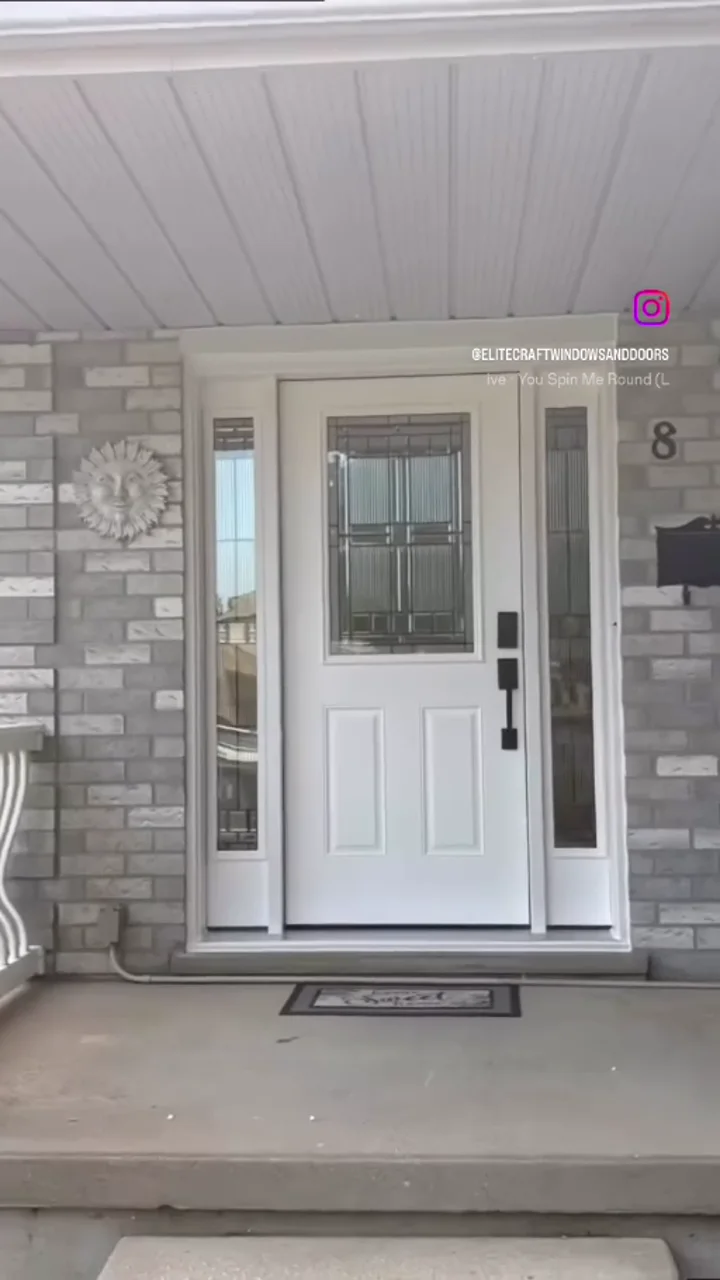 Completed EliteCraft white entry door replacement